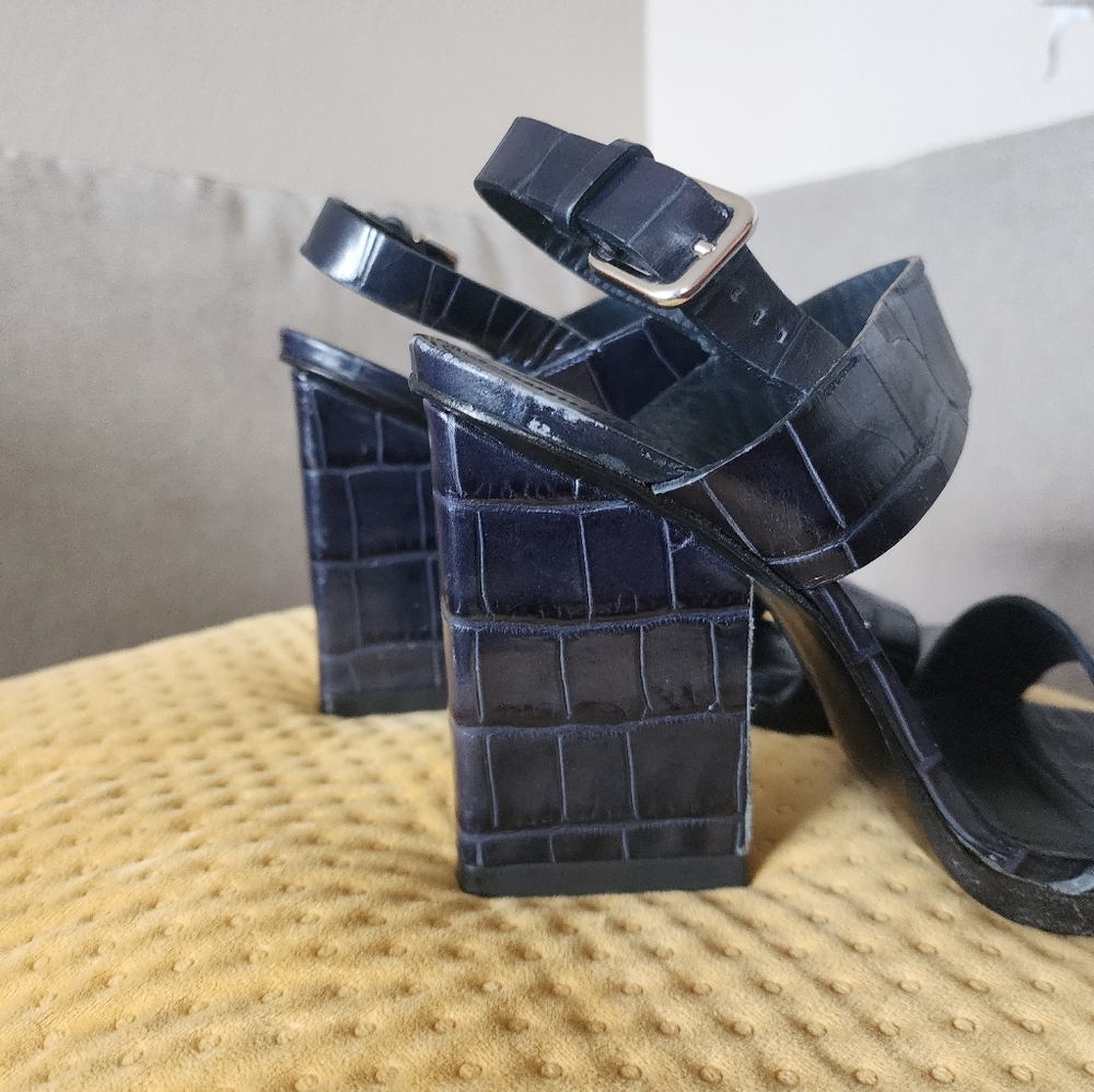 Jil Sander Leather sandals heeled shoes  39.5 9.5 - Picture 5 of 12
